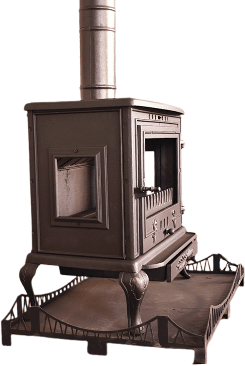 Küllüklü Modern 3 Tarafı Camlı Döküm Soba