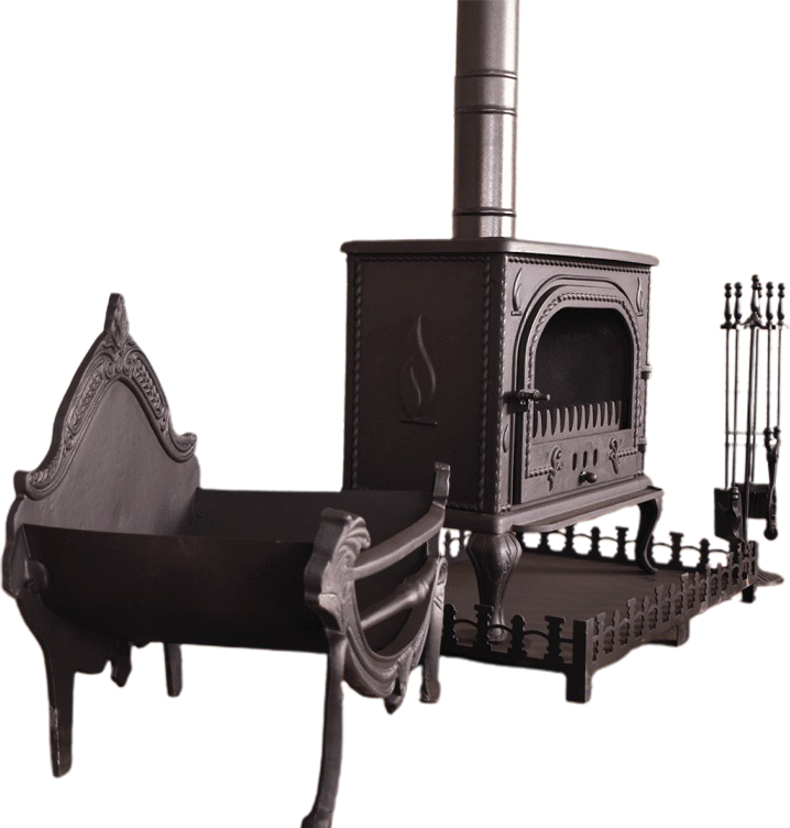 Alev Desenli Döküm Soba