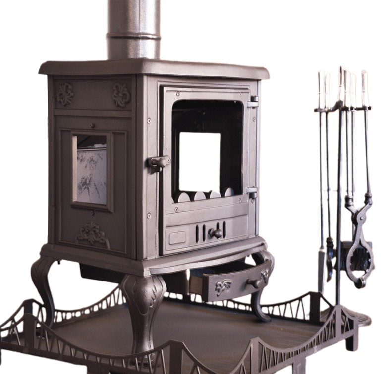 3 Tarafı Camlı Modern Döküm Soba 65