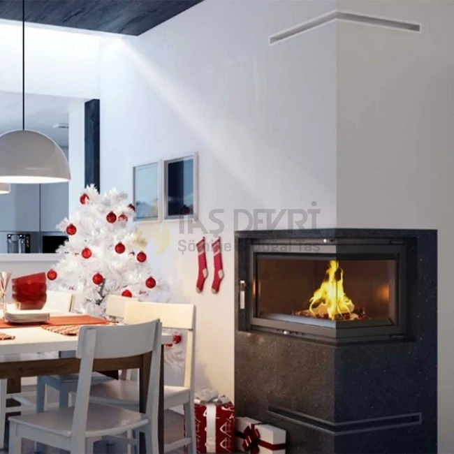 TD- Double-Sided Wood-Burning Fireplace 2