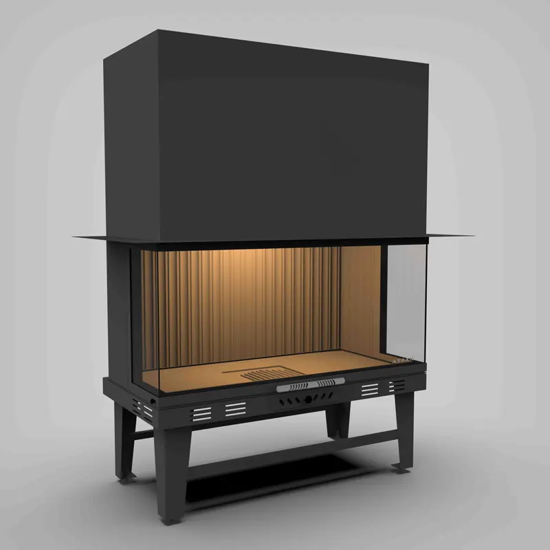 U Type Fireplace Firebox 90 Interior Cast-Iron