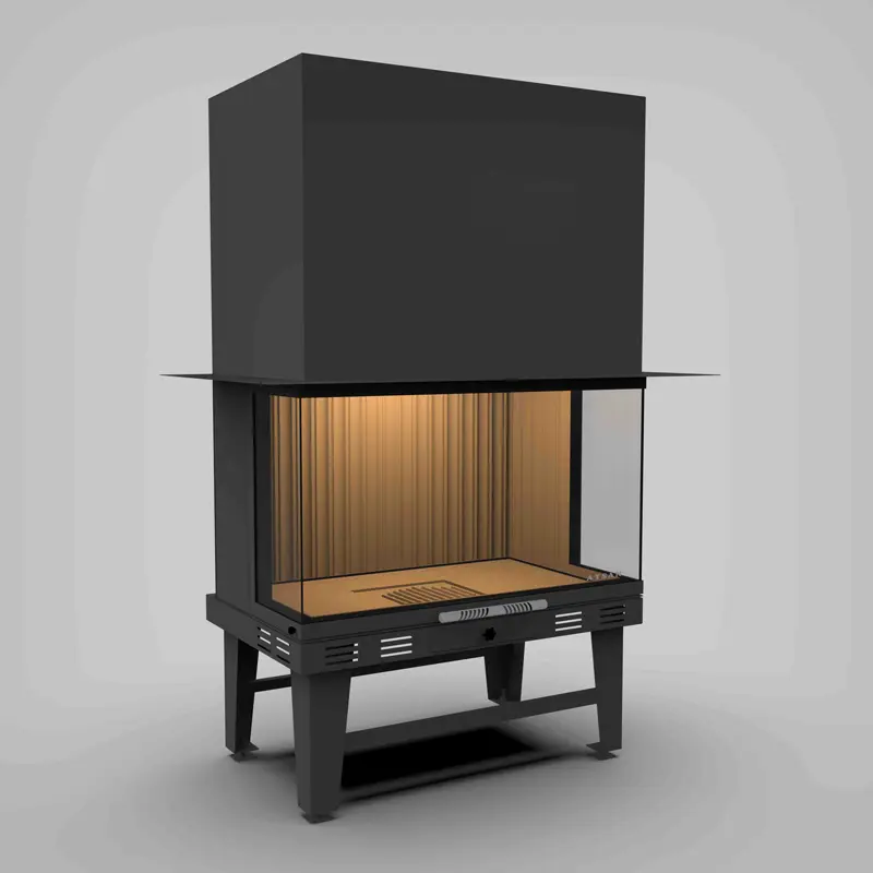 U Type Fireplace Firebox 80 Interior Cast-Iron