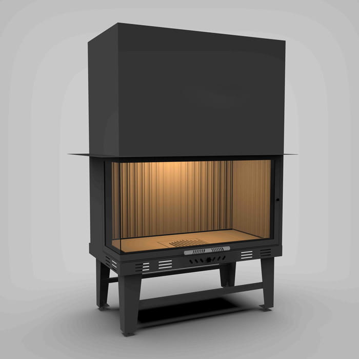 L Type Fireplace Firebox 110 Eko