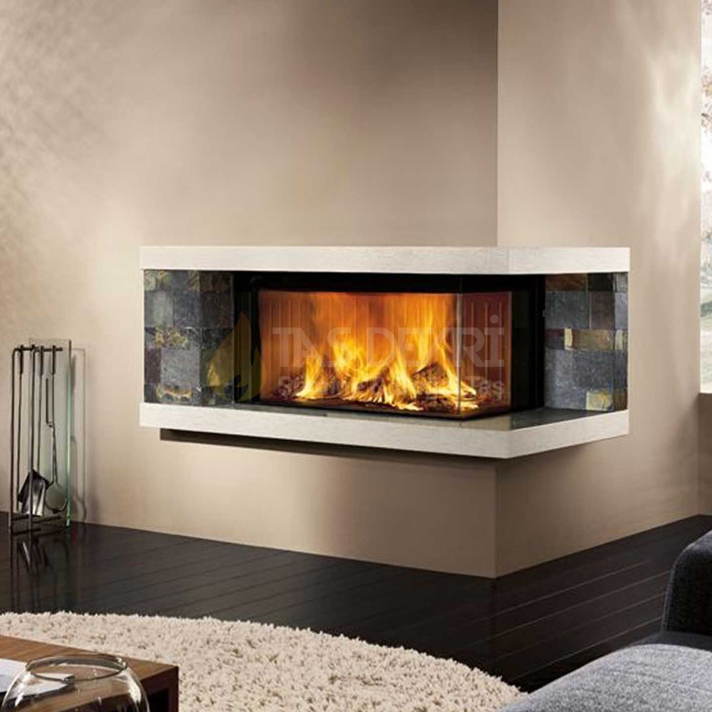 TD- Double-Sided Wood-Burning Fireplace 13