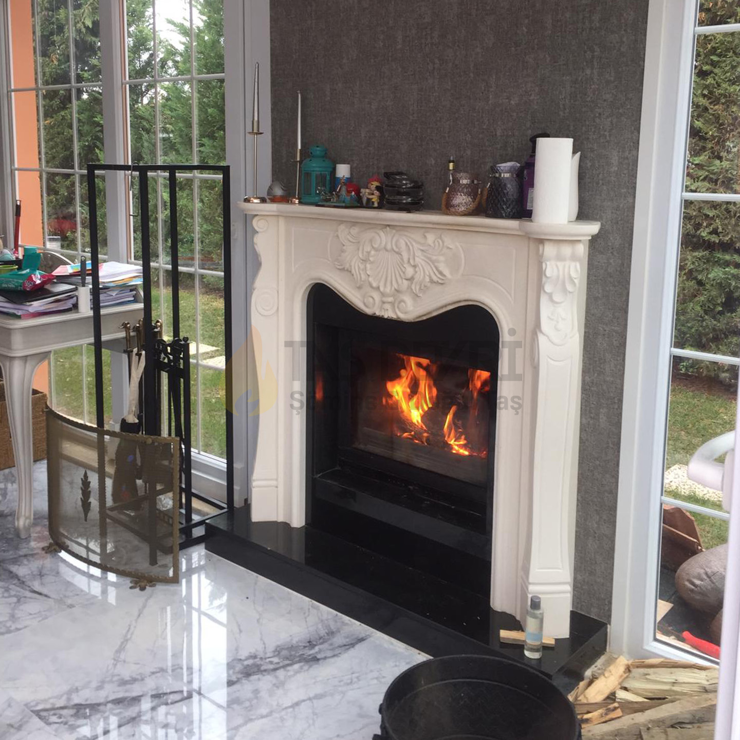 TD-Straight Wood-Burning Fireplace 20