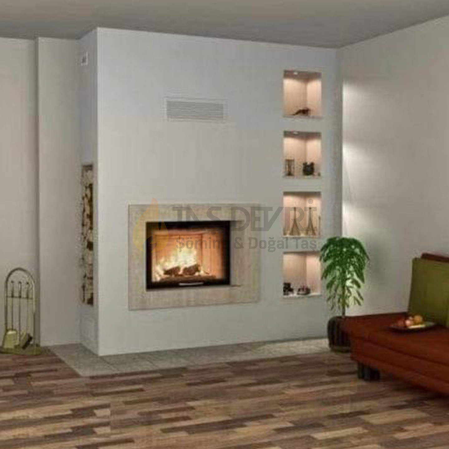 TD-Straight Wood-Burning Fireplace 22