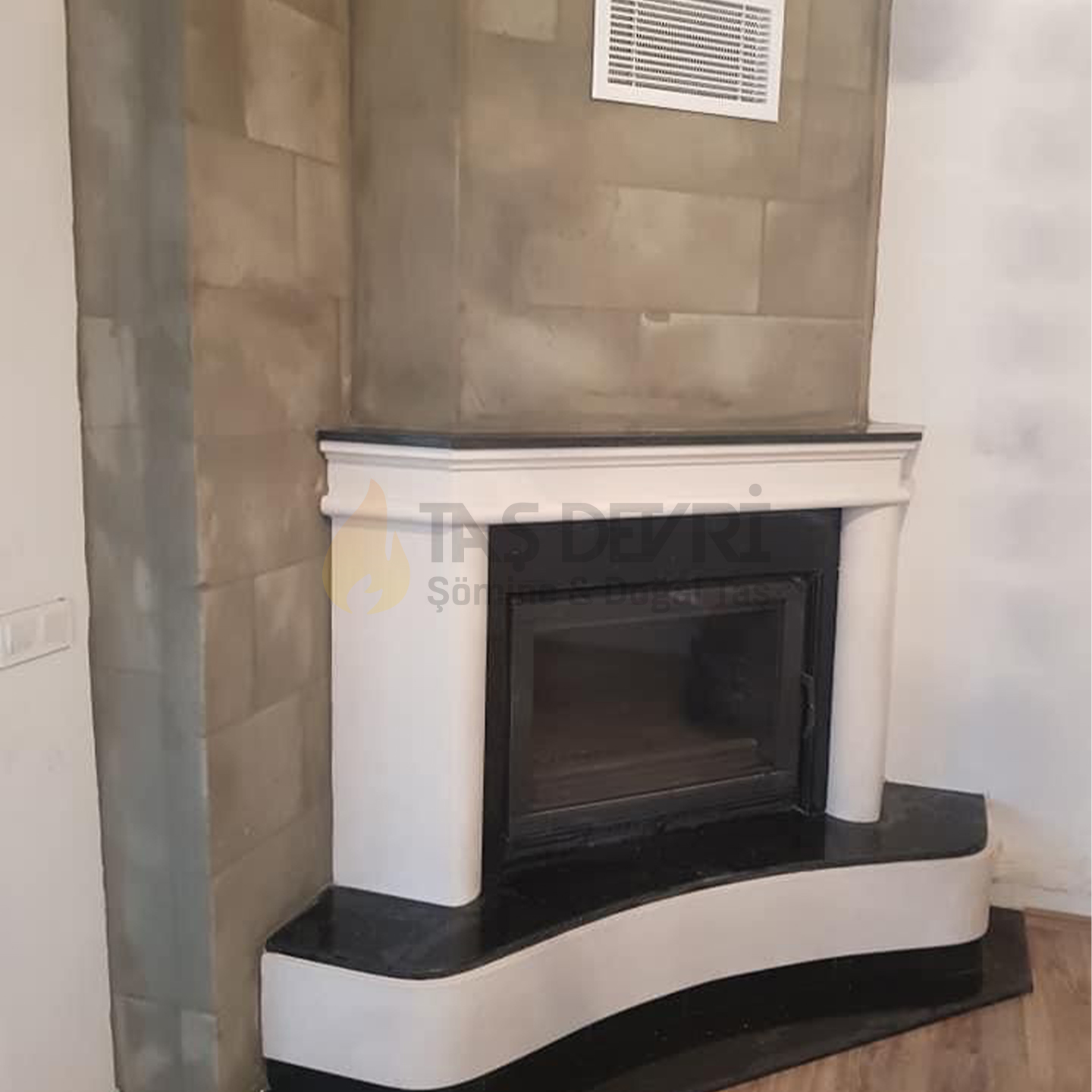 Corner Wood-Burning Fireplace 26