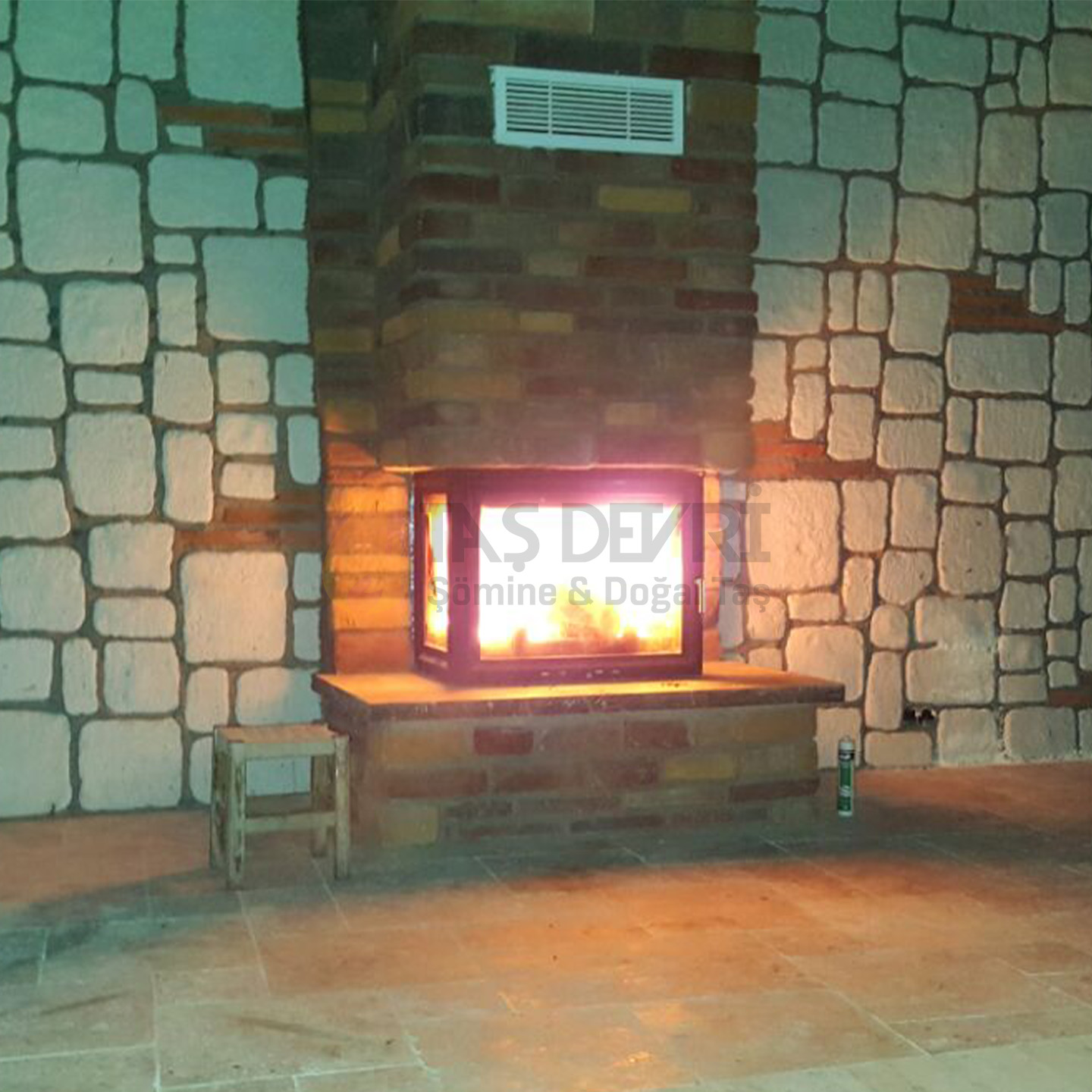 Three-Sided Wood-Burning Fireplace 29