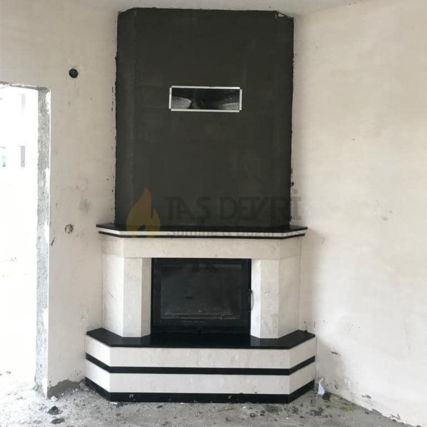 Corner Wood-Burning Fireplace 36