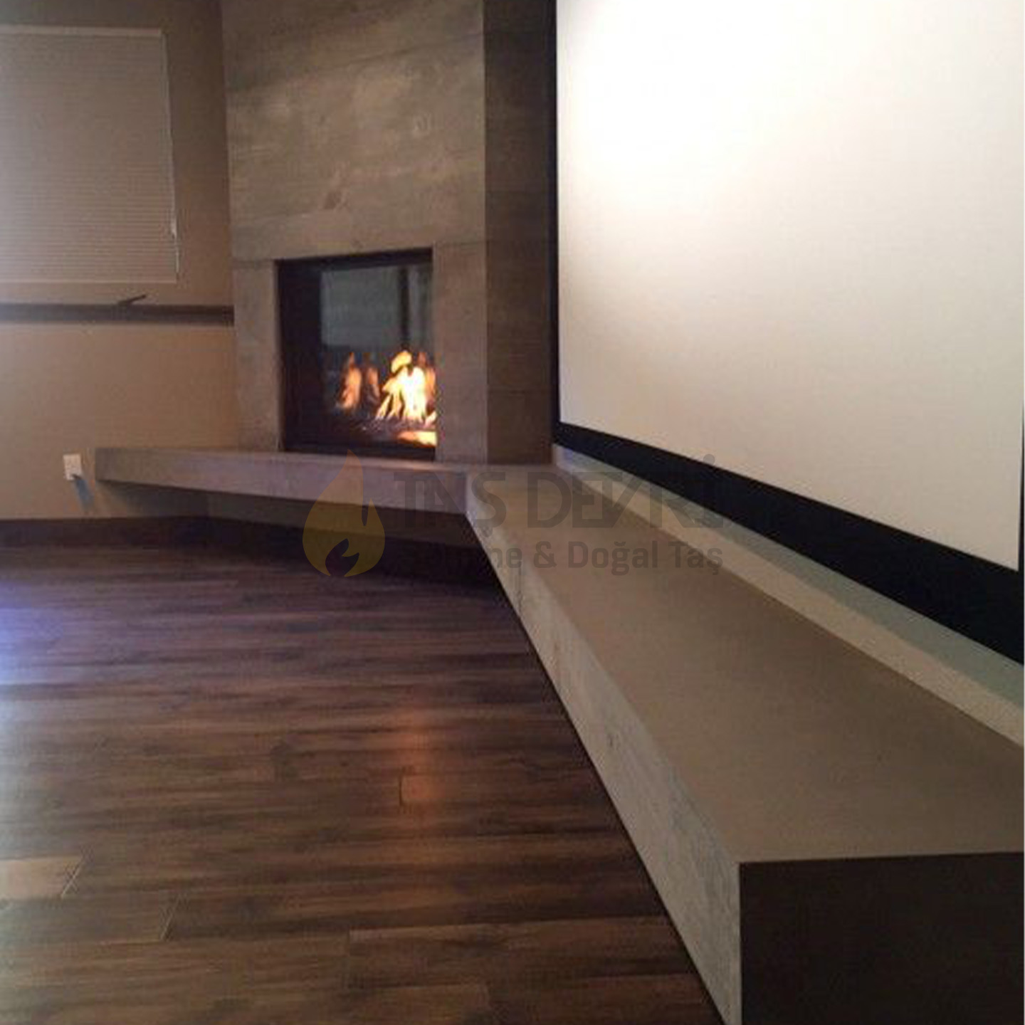 Corner Wood-Burning Fireplace 37