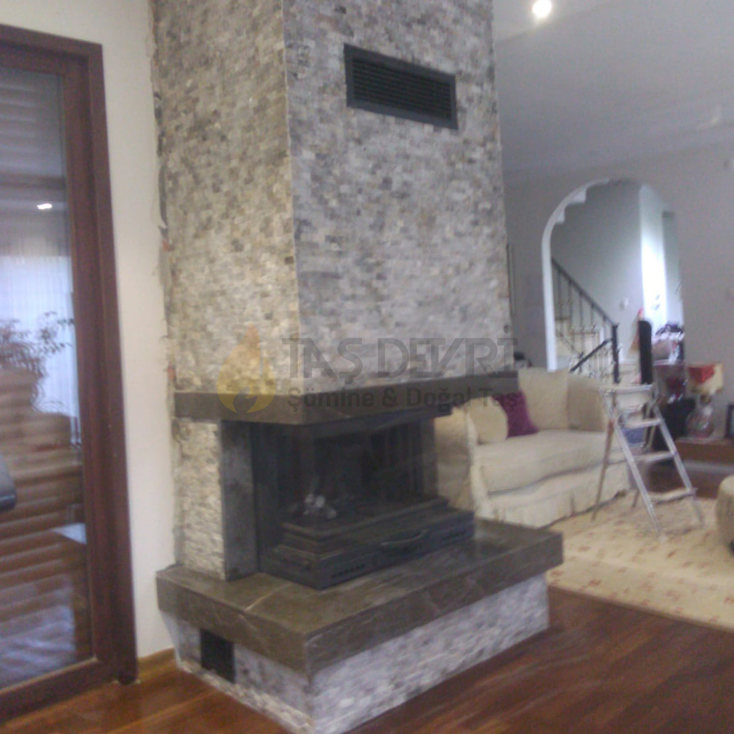 Three-Sided Wood-Burning Fireplace 42