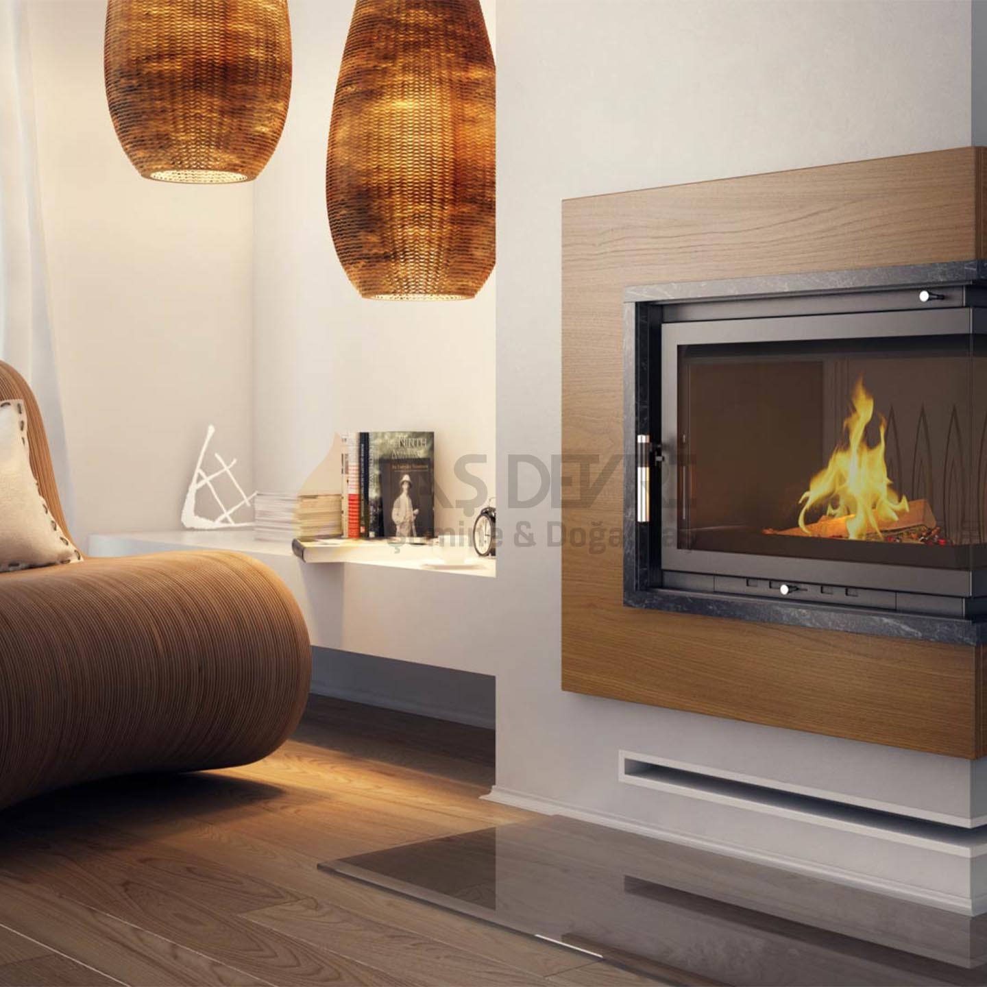TD- Double-Sided Wood-Burning Fireplace 44