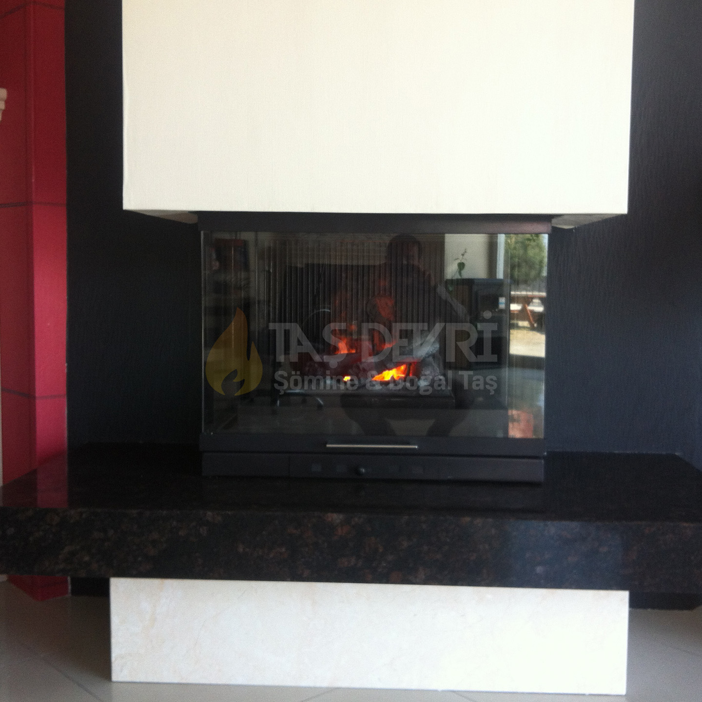 Three-Sided Wood-Burning Fireplace 44