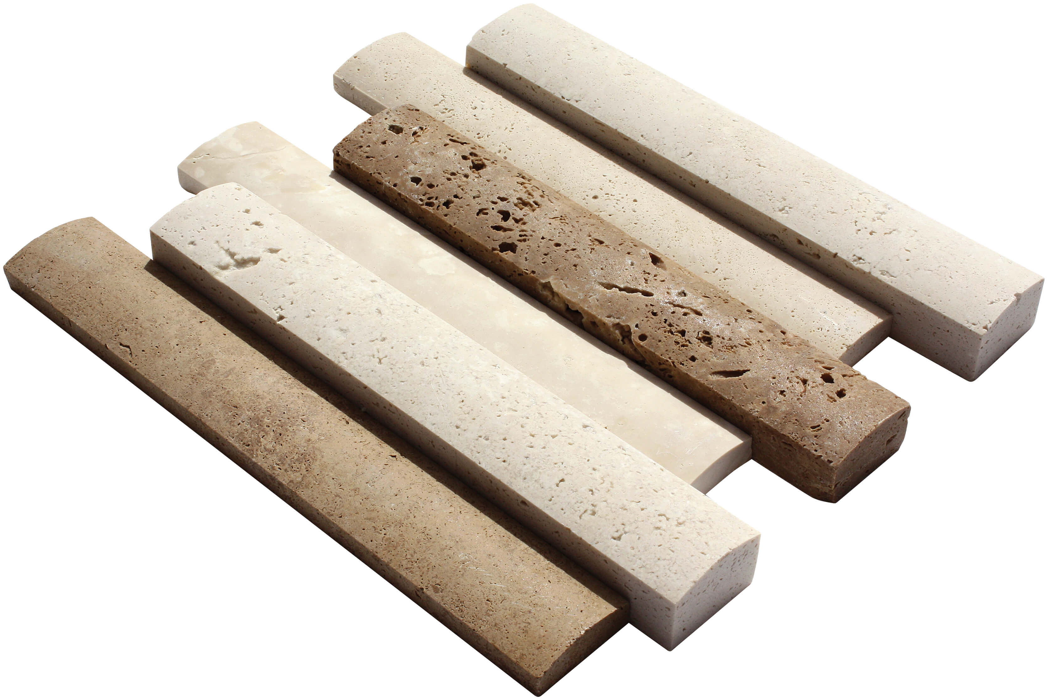 48x30 Concave Noce Chiaro Miks(Wall Stone Cladding)