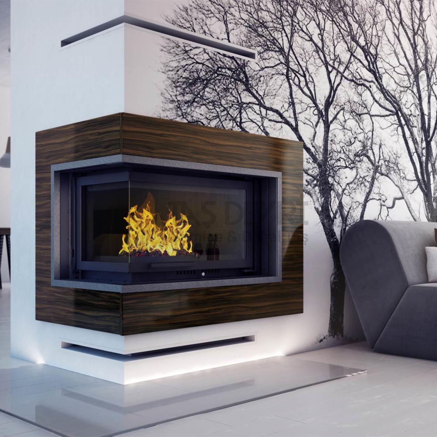 TD- Double-Sided Wood-Burning Fireplace 49