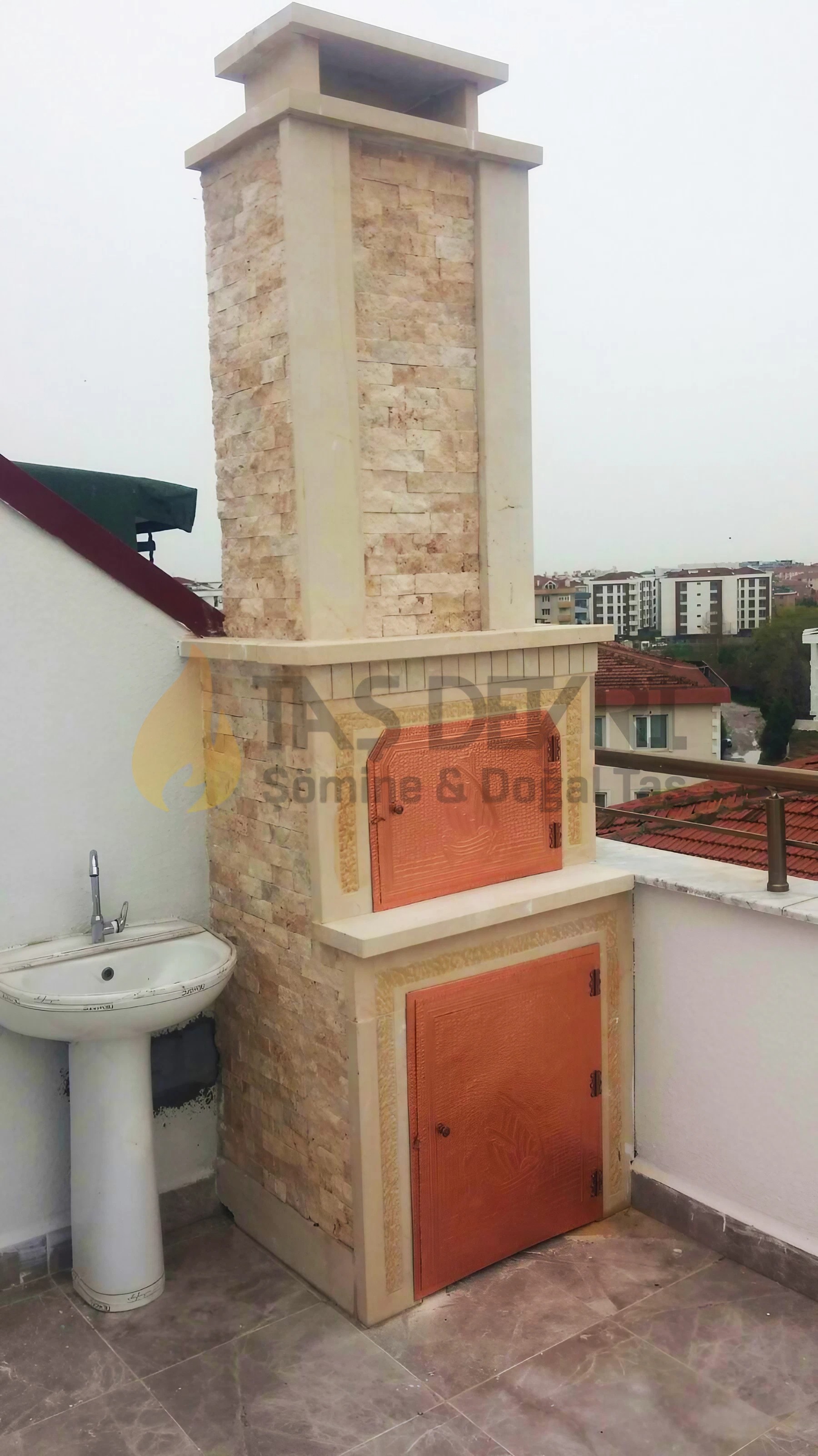 Split-Face Stone Barbecue