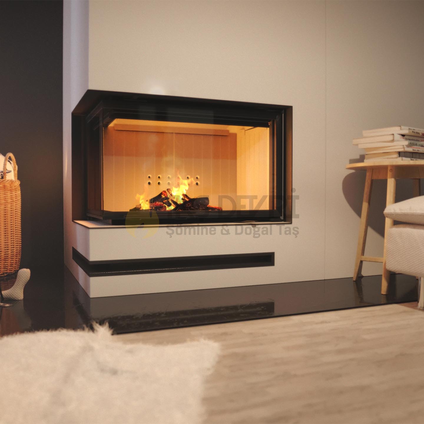 TD- Double-Sided Wood-Burning Fireplace 51