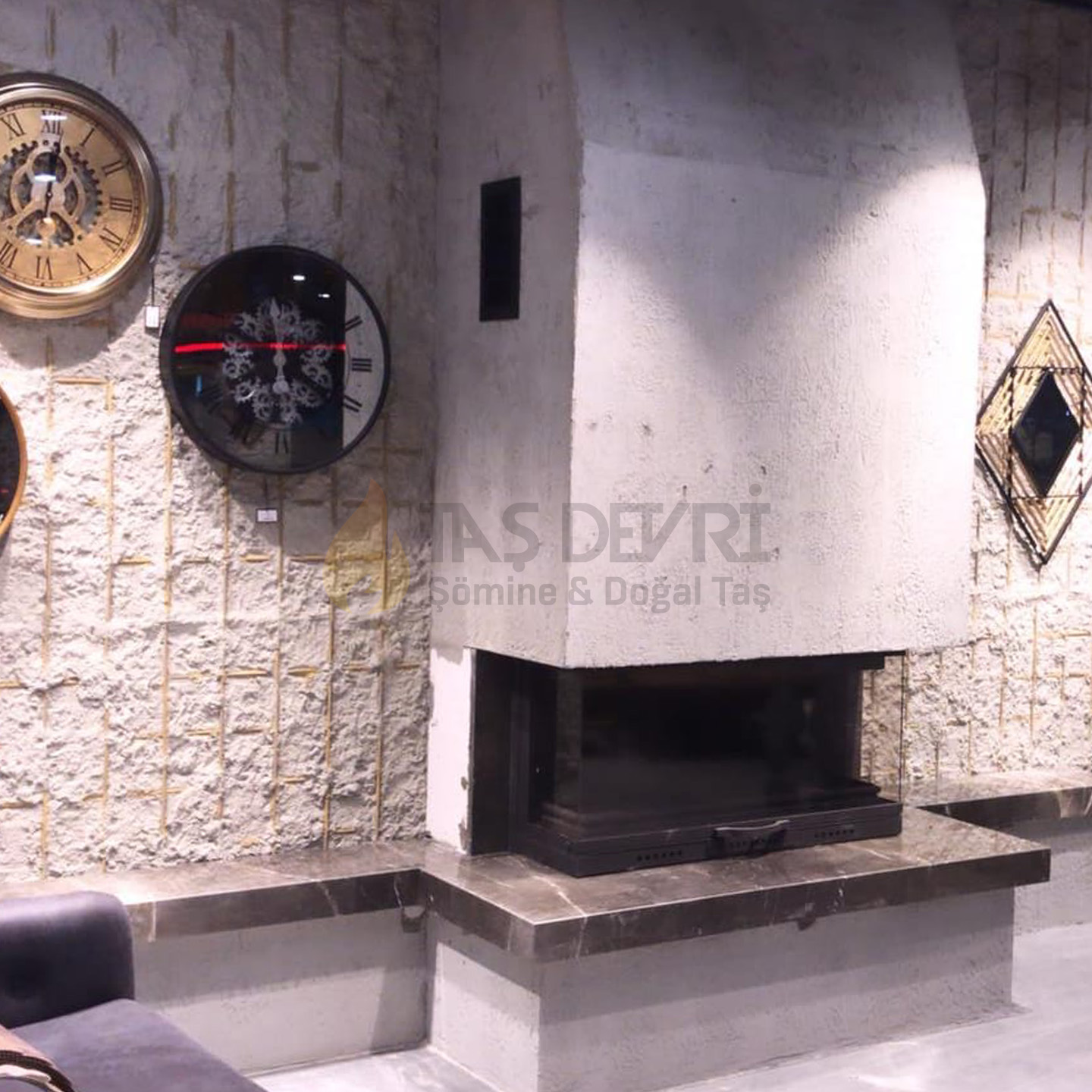 Three-Sided Wood-Burning Fireplace 50