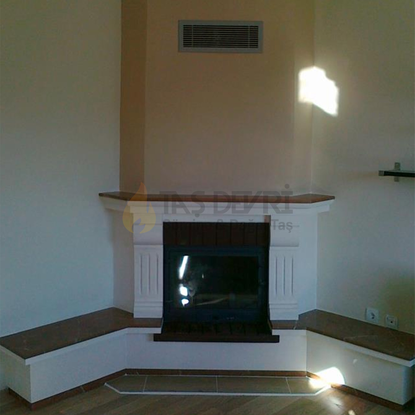 Corner Wood-Burning Fireplace 58