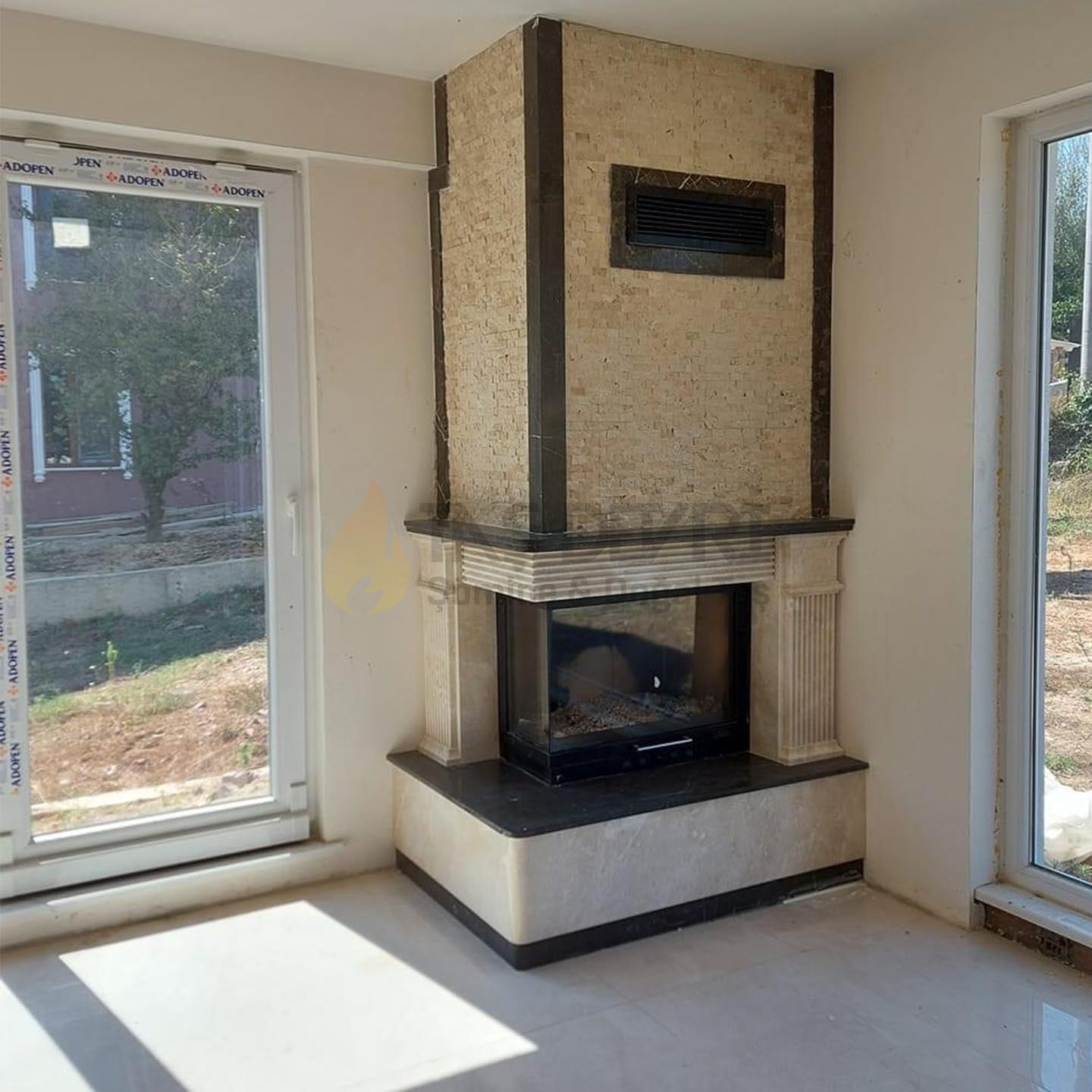 TD- Double-Sided Wood-Burning Fireplace 60