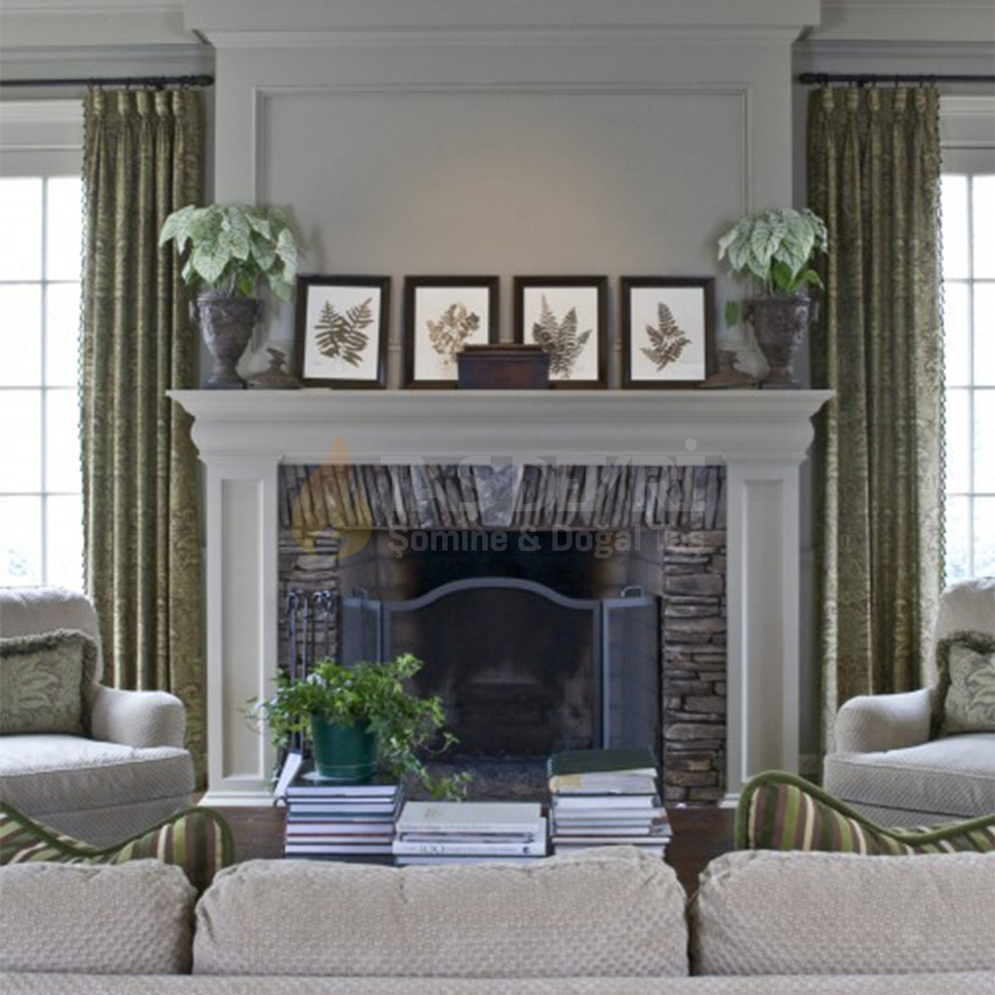 TD-Straight Wood-Burning Fireplace 62