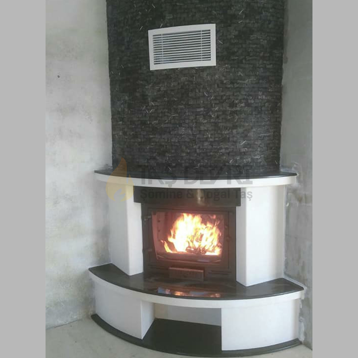 Corner Wood-Burning Fireplace 63