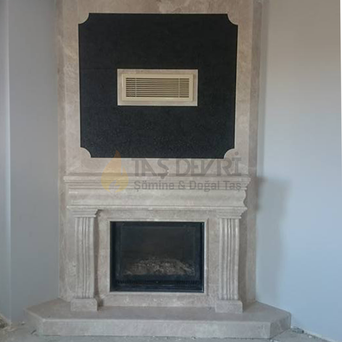 Corner Wood-Burning Fireplace 65