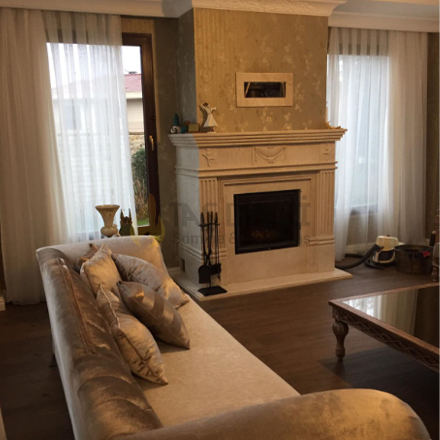 TD-Straight Wood-Burning Fireplace 72