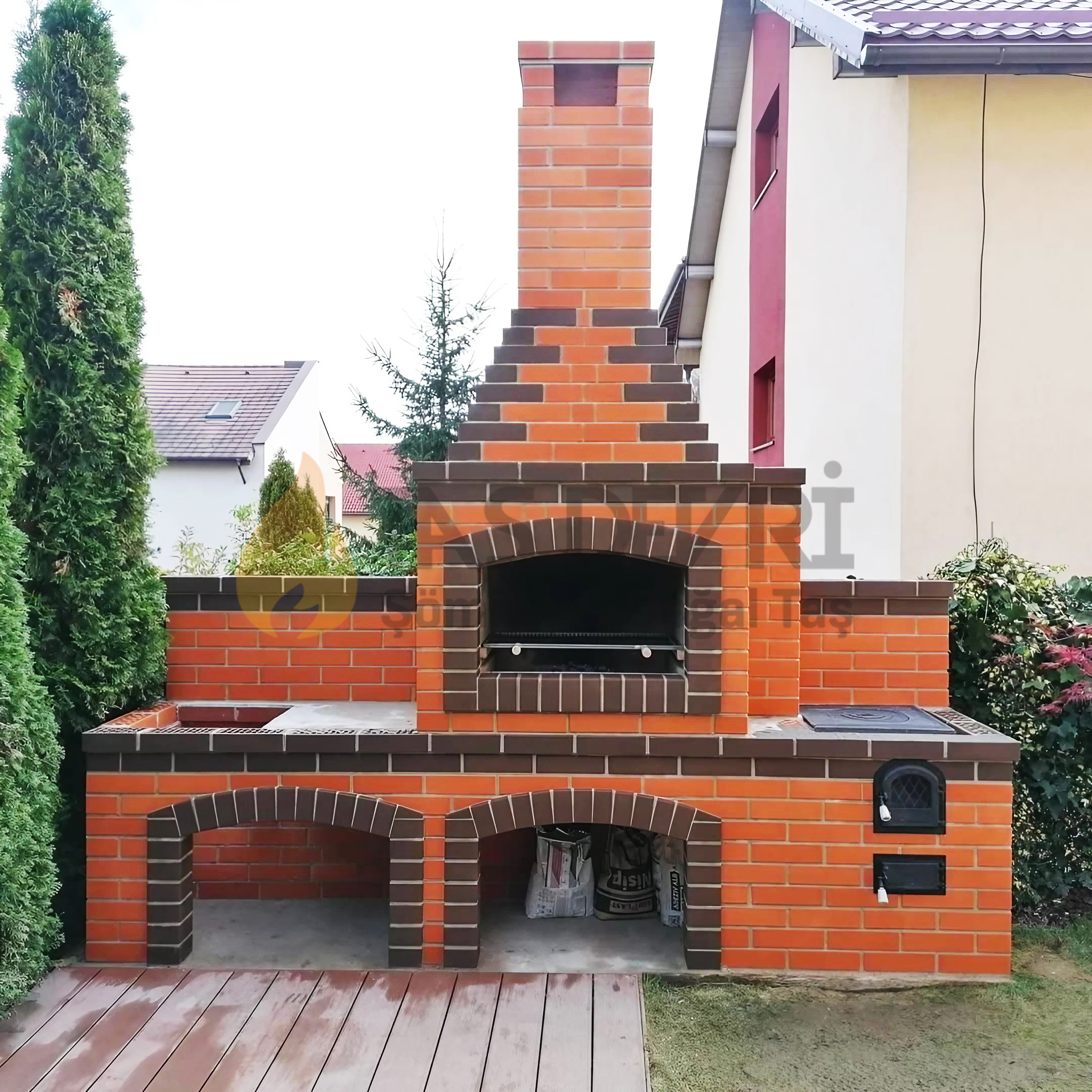 Tuğla Kaplı Barbekü