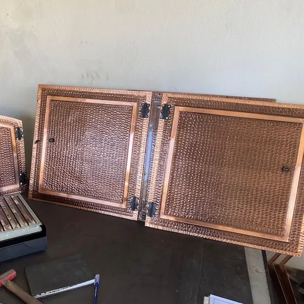 Square Copper Barbecue Lids
