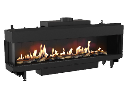 Kratki L Gas Fireplace Leo 200 sol açık