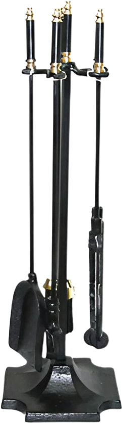 Black Fireplace Tool Set