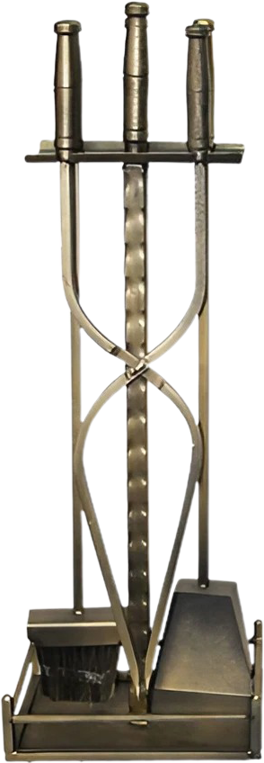 Gold Örgü Standlı Fireplace Tool Set