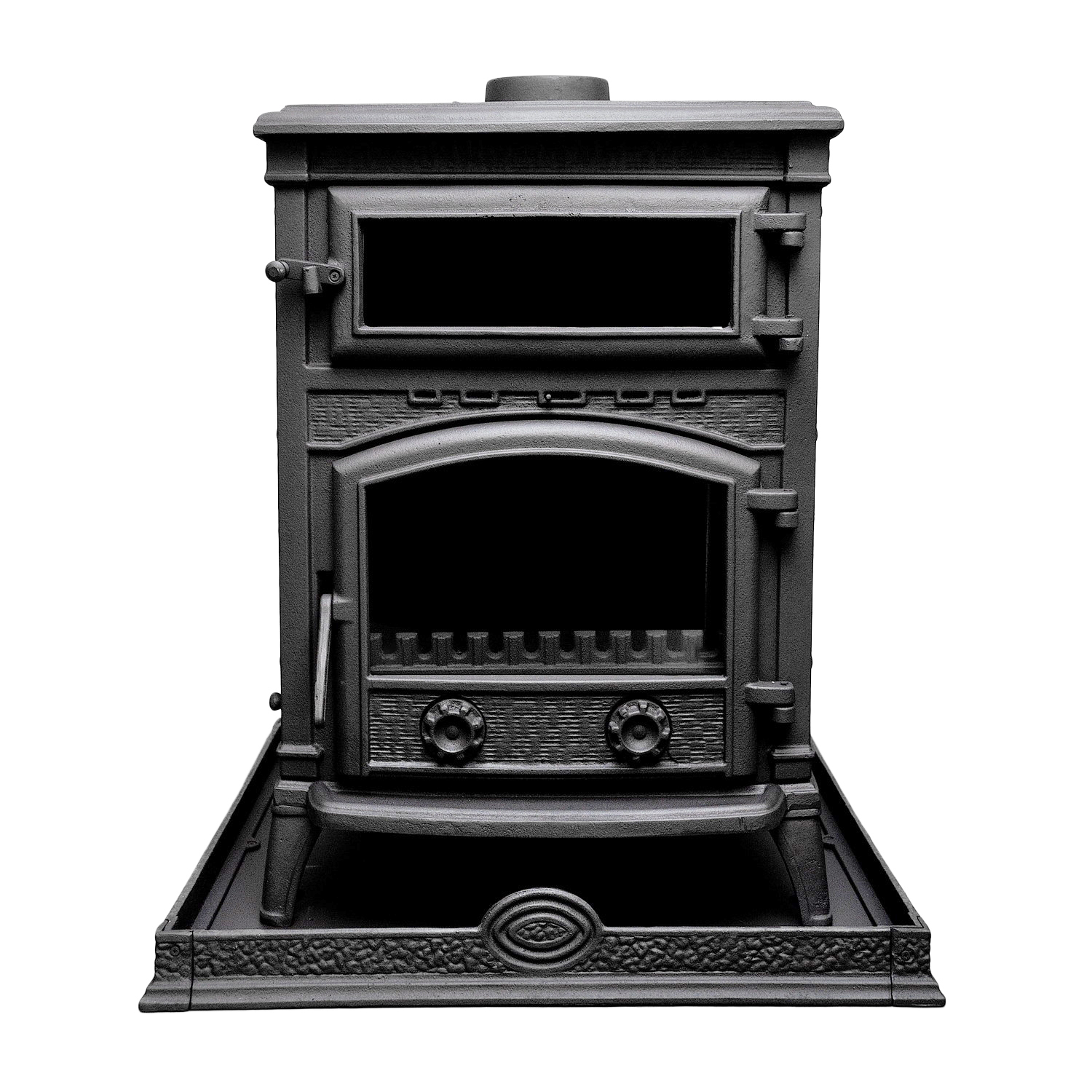 Vertical with Oven Cast-Iron Stove