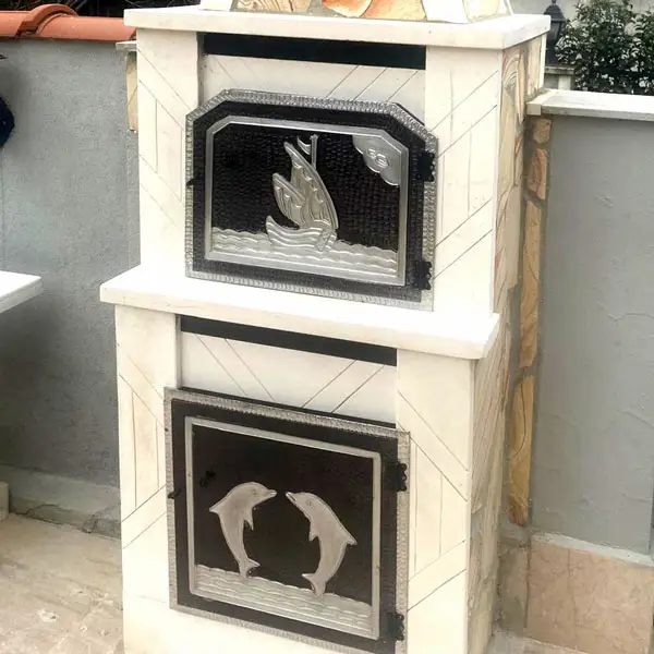 Siyah Renkli Desenli Barbekü Kapakları